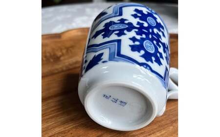 有田焼 染付十字文 ペアマグカップ【有田焼 花伝作】 2個 セット 器 伝統 クルス コップ A25-568