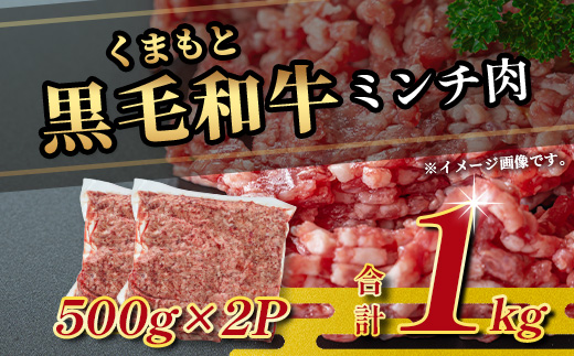 【大容量】熊本県産 黒毛和牛 ミンチ1kg (500g×2) 本場 熊本県 黒毛 和牛 国産 牛肉 ミンチ肉 挽肉 ひき肉挽き肉 ブランド 牛 肉 上質 ハンバーグ 7000円 113-0545