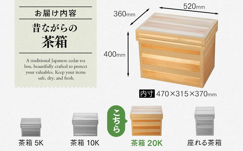 昔ながらの茶箱20K