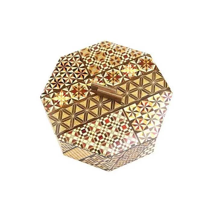 寄木細工 八角菓子器 小寄木［工芸品工芸品］