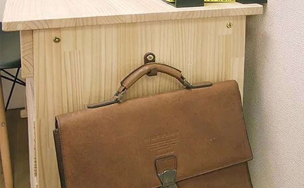 ハンドメイド 天然木 パイン材 デスク（学習机）「エル」3点セット 