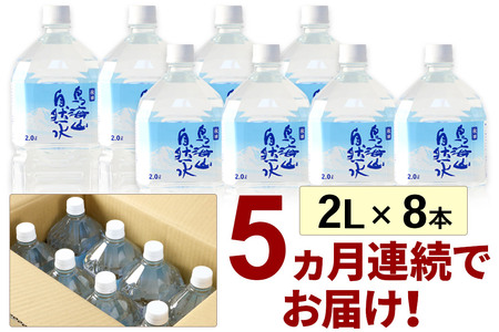《定期便5ヶ月》鳥海山自然水(2L)8本×5か月連続 計40本
