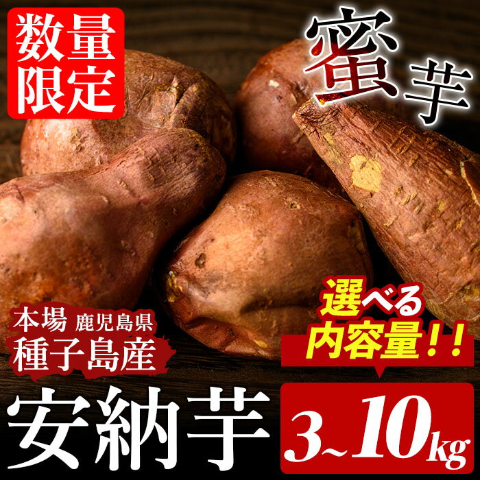 【ふるさと納税】＜先行予約受付中！2025年10月中旬頃より順次発送予定＞内容量が選べる！種子島産 安納芋(3～10kg) 国産 安納芋 本場 種子島 芋 イモ いも さつまいも さつま芋 安納いも 野菜【種子島安納株式会社】