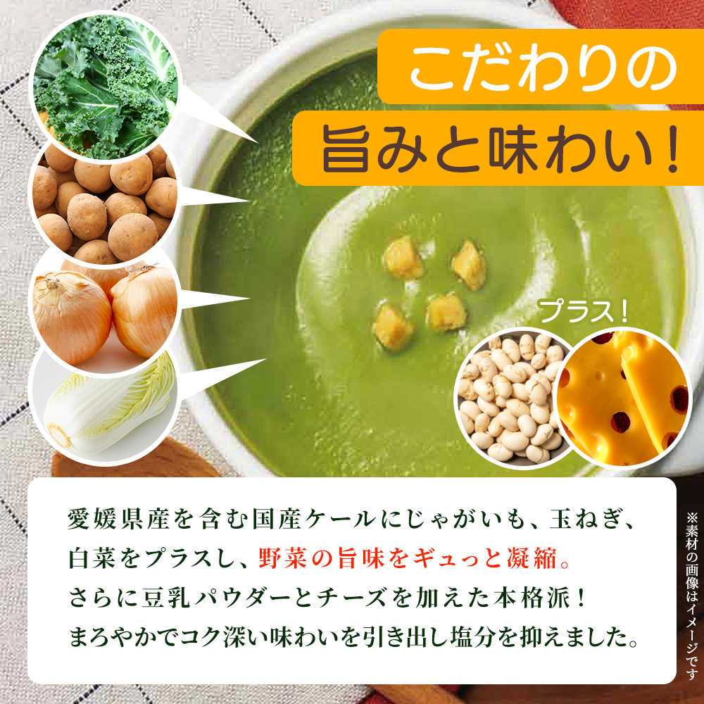 ＜【3回定期便】グリーンケールポタージュ＞ 野菜 個包装 計42袋 粉末 野菜の王様 健康 栄養 ケール けーる まろやか 手軽 アレンジ 朝食 おかず スープ ファンケル FANCL グリーンヒル 