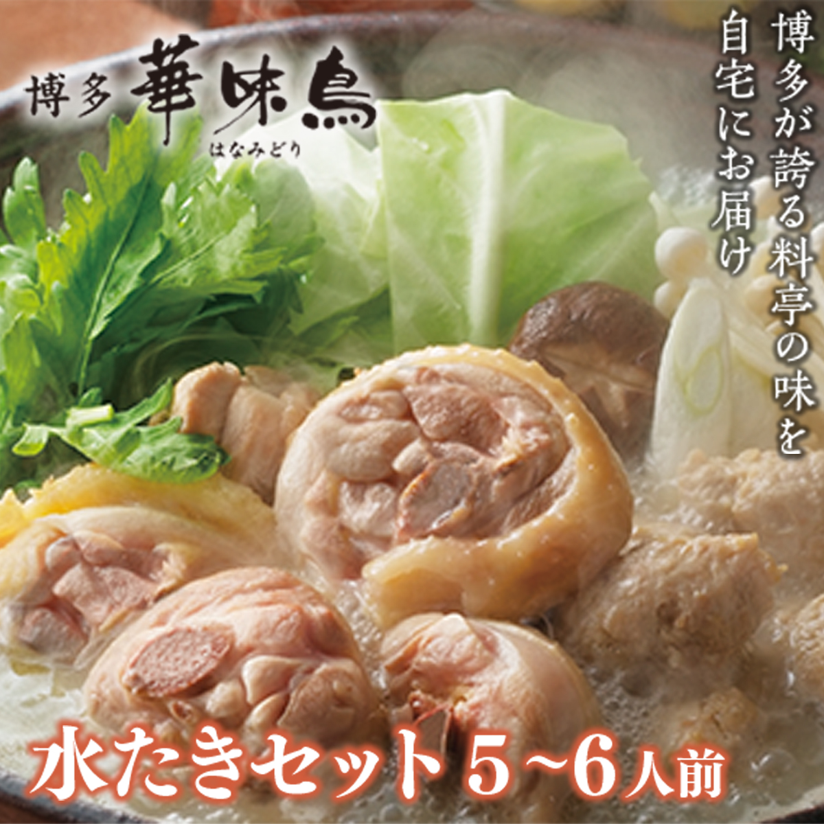 ＜篠栗町＞博多華味鳥　水たきセット 5～6人前 CZ010