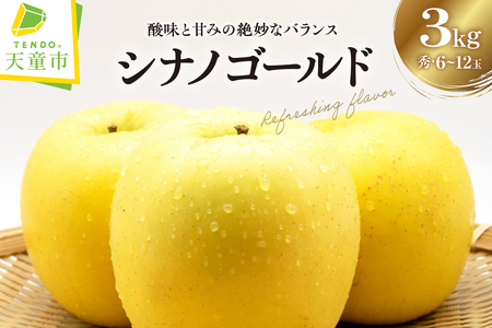 りんご ( シナノゴールド ) 3kg フルーツ 果物 山形 08-01-040