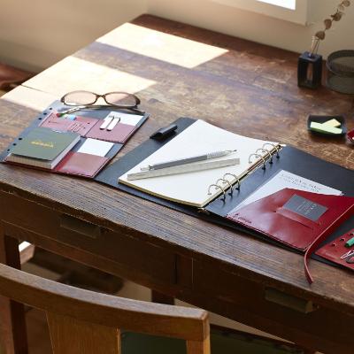 ふるさと納税 高槻市 【KAKURA】 紐巻きA5システム手帳 5点セット urushiブラック |  | 02