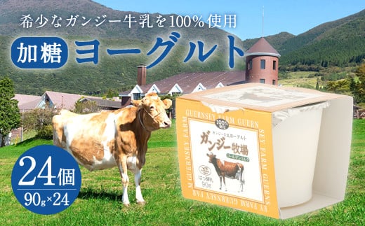 
            希少なガンジー牛の生乳100% ヨーグルト(加糖) 90g×24個セット
          