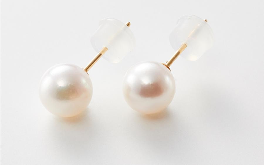 大好評! 真珠 ピアス パール 6.5mm あこや真珠ピアス K10 保証書付