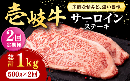 【全2回定期便】 壱岐牛 サーロインステーキ 500g（250g×2枚）《壱岐市》【株式会社イチヤマ】 肉 牛肉 サーロイン ステーキ 焼肉 BBQ[JFE109] 九州