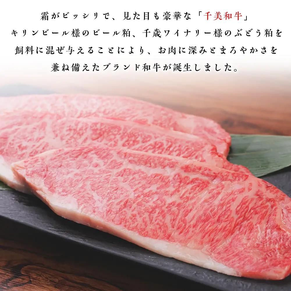 ちとせ和牛「千美」サーロインステーキ　200ｇ×3枚＜肉の山本＞
