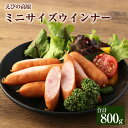 【ふるさと納税】えびの高原 ミニサイズ ウインナー 合計800g 80g×10パック お弁当 鍋 豚 牛 燻製 粗挽き肉 特定原材料7品目不使用 増量材不使用 天然羊腸使用 送料無料 お手軽 時短 宮崎県 レビューキャンペーン対象返礼品