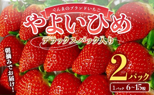 
                  朝摘みでお届け！ぐんまのブランドいちご”やよいひめ”デラックスパック入り大粒(2パック) イチゴ 苺 期間限定 フルーツ 果物 F4H-0876
                