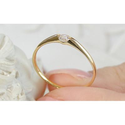 ふるさと納税 昭和町 【0.1ct】K18YG ダイヤモンド一粒リング　5.5号 |  | 02