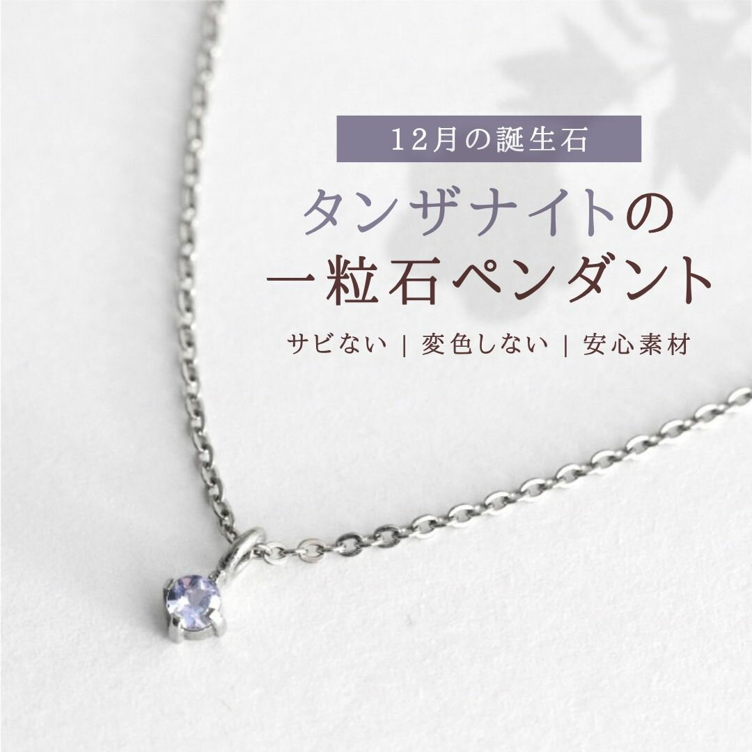 【ふるさと納税】ネックレス 純チタン タンザナイト 一粒石 誕生石 ペンダント | 金属アレルギー対応 変色しにくい アクセサリー レディース 女性 チタンネックレス シンプル おしゃれ かわいい ギフト プレゼント 贈り物 誕生日 記念品 母の日 新潟県 弥彦村 島田工房