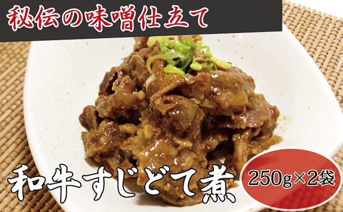 
[№5927-0415]【髙木精肉店手作り】和牛すじ どて煮 250g×2袋
