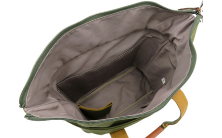 木綿屋五三郎伸長式トート (No.4992-53) 深緑 / 木和田 トートバッグ 軽量 490g 帆布 A4サイズ シンプル デザイン 通勤 通学 普段使い 高級 かばん カバン バッグ 鞄 手作り