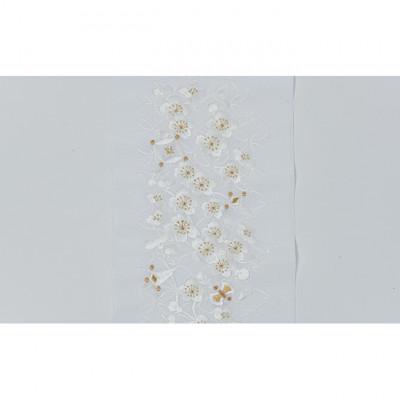 ふるさと納税 伊丹市 半衿　七宝繋ぎに宝尽くしの柄　刺繍　白地に白と金の糸 [54030223] |  | 03