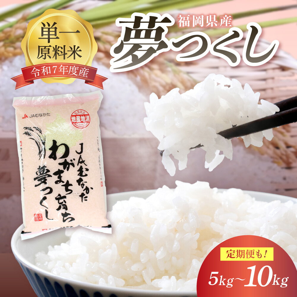 【ふるさと納税】令和7年産 福岡県ブランド米「夢つくし」5kg 10kg 1回 6回 12回 定期便【ほたるの里】 ふるさと納税 米 定期便 上位等級米