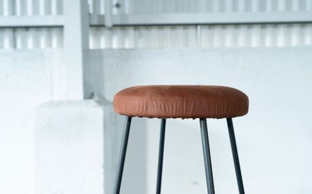 アイアン スツール 本革 LOW SK STOOL BROWN スツール