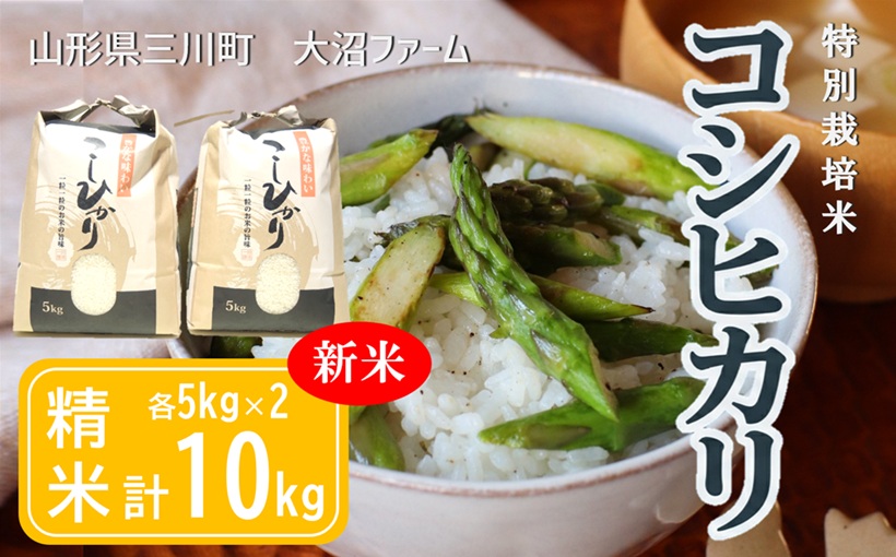 【令和8年産・精米】大沼ファームの特別栽培米コシヒカリ10kg　※10月中旬頃から順次配送予定 [PO2-003(大沼ファーム)] 【令和8年産】コシヒカリ10kg　￥24,500