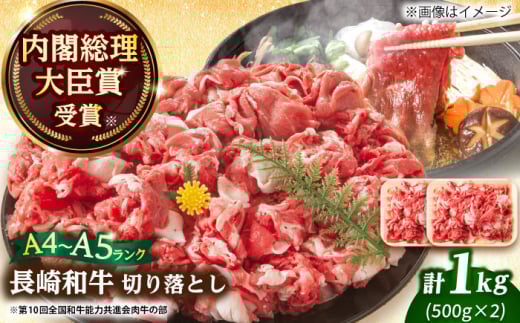 【A4～A5】長崎和牛切り落とし　1kg(500g×2p）【株式会社 MEAT PLUS】 [DBS006]長崎和牛 和牛 国産 牛肉  長崎和牛切り落とし 1kg 500g 2パック 1万円 以上