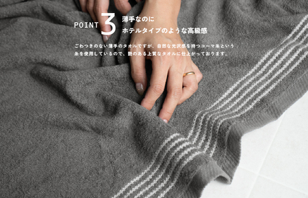 シルキータッチ バスタオル チャコール 2枚【タオル 泉州タオル 普段使い 日用品 家族 たおる】