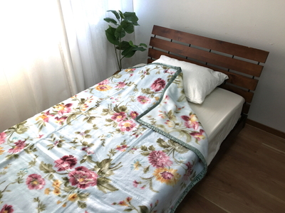 洗える 日本製 アクリル マイヤー毛布 シングル グリーン 1枚 (ニューマイヤー毛布) [0871]