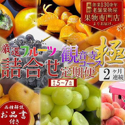 ふるさと納税 観音寺市 【毎月定期便】専門店厳選!旬を見極めた、厳選フルーツ詰合せ【観音寺コース-極-】全2回