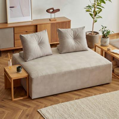 ふるさと納税 大川市 コアガリー 幅160cm ワイドソファ 背クッション2個付き ベージュ 【モーブル/大川家具】