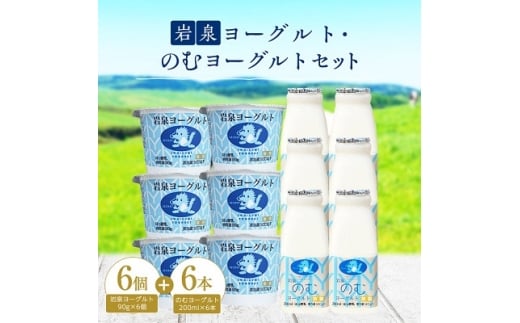 ＜毎月定期便＞岩泉ヨーグルト90g×6個・のむヨーグルト200ml×6本セット全3回【4069395】
