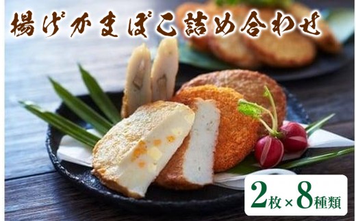 揚げかまぼこ詰め合わせ 2枚×8種類【蒲鉾 練り物 コロッケ 平天 ごぼう天 あご天 かに天 らっきょう天 じゃこ天 チーズ天 おかず おつまみ 晩酌セット 人気 おすすめ 鳥取県 琴浦町 送料無料】