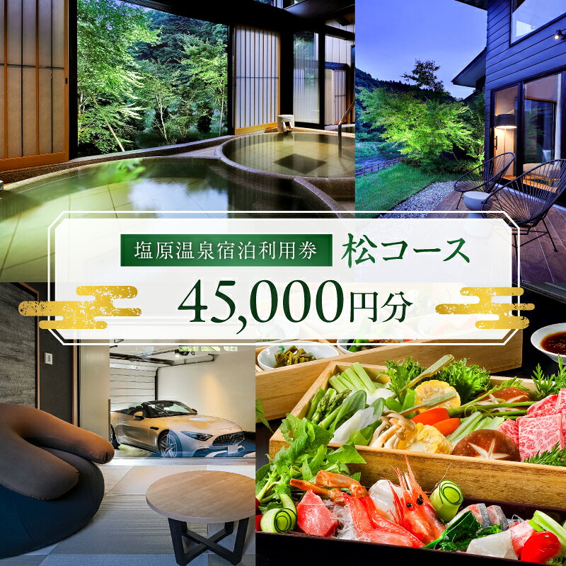 【ふるさと納税】 塩原温泉・宿泊利用券(松コース・45,000円分) 栃木県 那須塩原市 塩原温泉 宿泊利用券 宿泊券 温泉旅行 温泉 名湯 施設利用 宿泊 旅行 チケット 利用券 温泉地 観光 送料無料