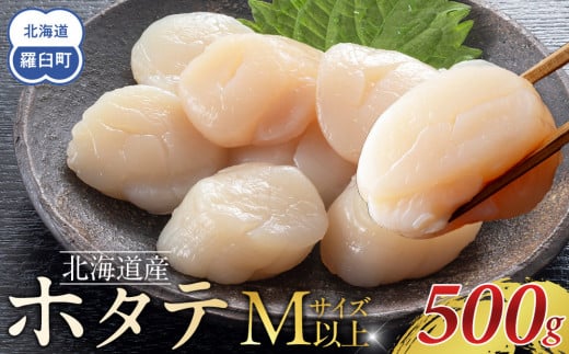 北海道産 ホタテ 貝柱 刺身用 Mサイズ以上 500g
