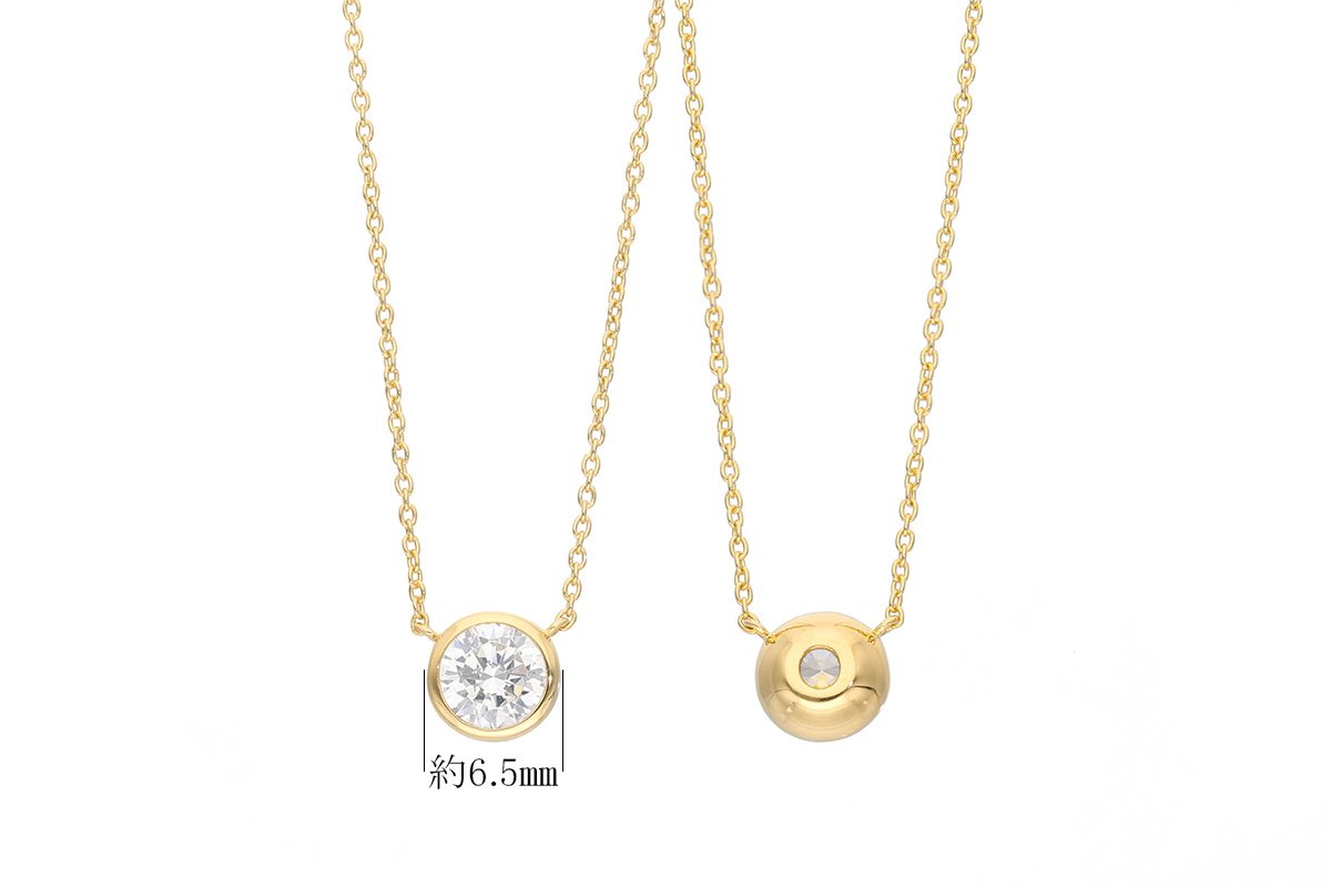 K18 シンプルダイヤモンドネックレス(0.5ct)　60-9577