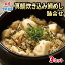 【ふるさと納税】 真鯛 炊き込みご飯 鯛めし 2合分 × 3セット だし付き 辻水産 鯛 タイ マダイ 鯛飯 切り身 お手軽 海鮮 炊き込み ご飯 簡単調理 海の幸 魚介 海鮮 郷土料理 人気 加工品 冷凍 産地直送 国産 愛媛 宇和島 D012-062003