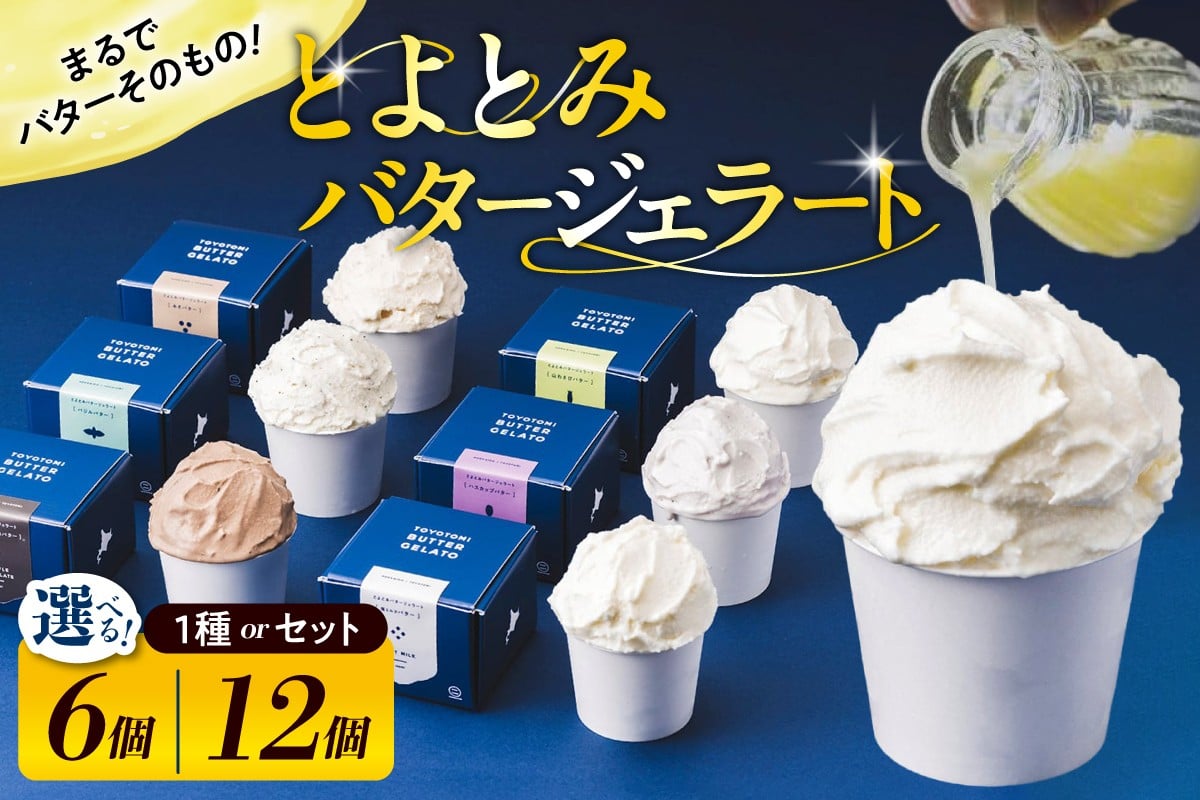 
                  【スピード発送対応】とよとみバタージェラート（選べる内容・容量：1種類 / バラエティ6種セット、6個 / 12個）【川島旅館】
                