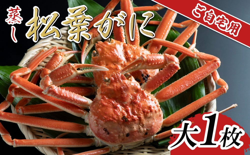 
                  【蒸し】ご自宅用松葉ガニ 大1枚 2026年11月～順次発送予定｜鳥取 日本海 松葉がに 松葉蟹 かに ズワイガニ【22061】
                
