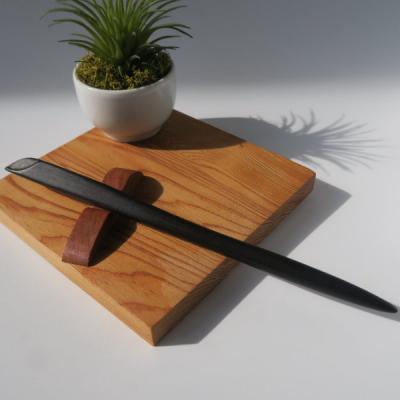 ふるさと納税 小牧市 木製かんざし リーフ型 標準サイズ (黒檀) [195S28-02] |  | 01