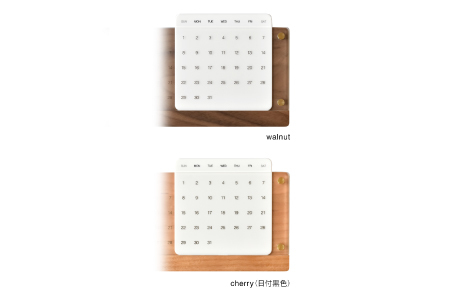 【Hacoa】木の経年変化を楽しむ卓上万年カレンダー チェリー 「Desk Calendar Eternal」