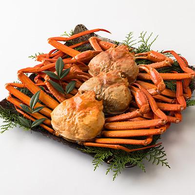 ふるさと納税 養父市 兵庫県香住産　釜茹で香住ガニ 2〜3匹入り(約1.1〜1.3kg)〈冷凍〉【9月中旬以降発送】 |  | 01