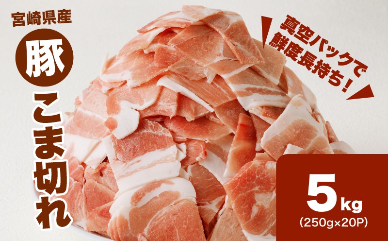 宮崎県産豚こま切れバラ凍結 小分け5㎏_K16_0137_1