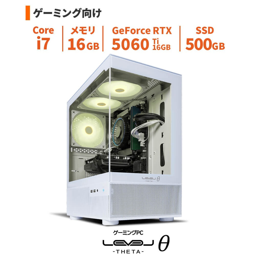 パソコン工房 4年間物損保証 ミニタワーゲーミングPC Core i7/5060 Ti/ピラーレス/No.346 322032_EE074