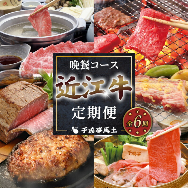 【ふるさと納税】 近江牛 6ヶ月定期便 晩餐コース | 肩ロース しゃぶしゃぶ ローストビーフ ハンバーグ すき焼き 味噌漬け 三角バラ 焼肉 定期便 千成亭 牛肉定期便 肉 牛肉 和牛 国産 国産牛 黒毛和牛 焼肉用 焼き肉 すき焼き肉 しゃぶしゃぶ肉 希少 おすすめ 彦根 滋賀