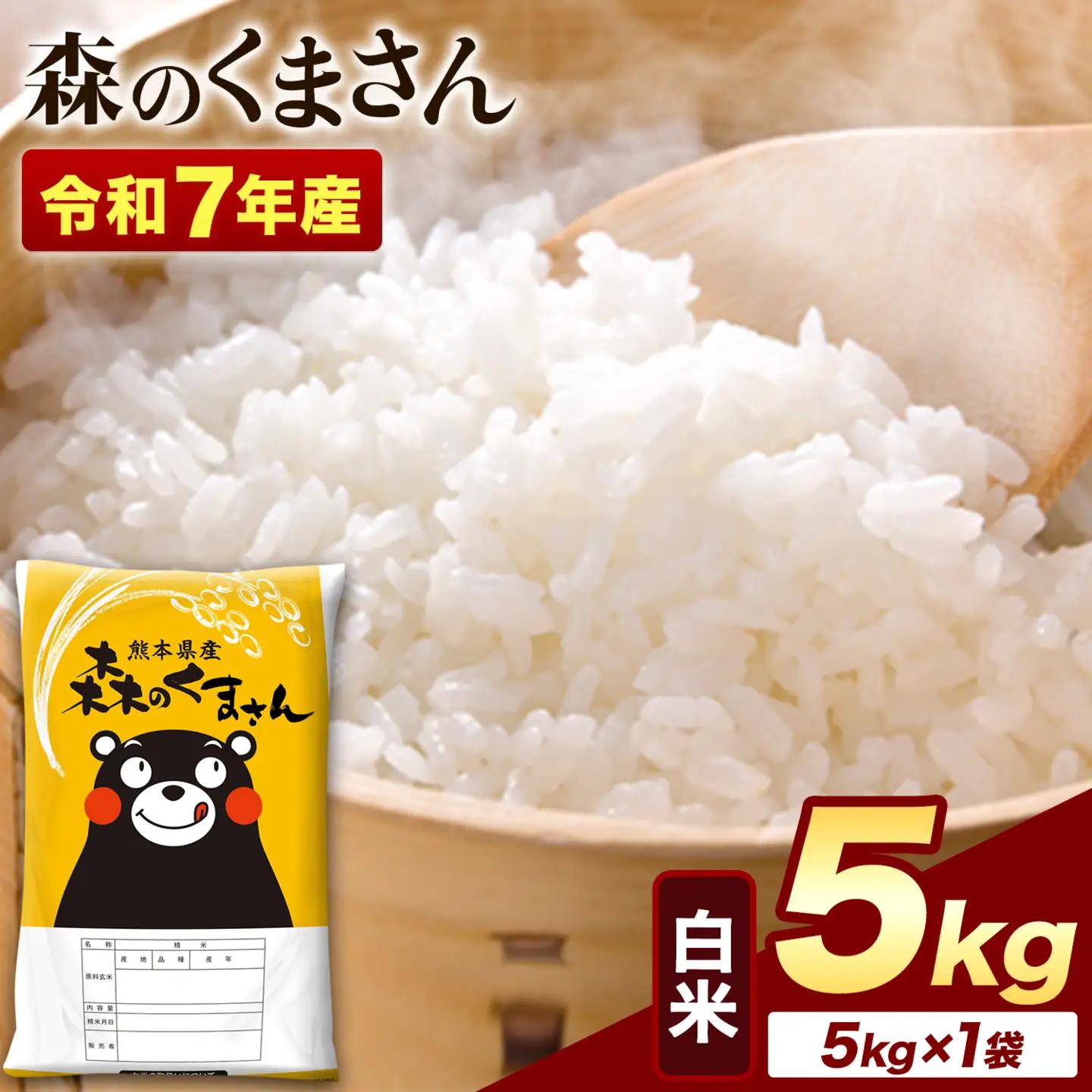 米 令和7年産 白米 森のくまさん 5kg (5kg×1袋)《7-14日以内に出荷予定(土日祝除く)》