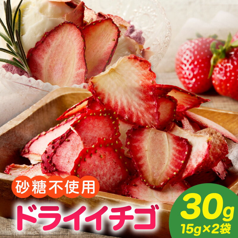 【ふるさと納税】ドライフルーツ イチゴ 30g 砂糖不使用 甘味 乾燥 スライス ヨーグルト アイスクリーム お菓子 おやつ トッピング お菓子作り 保存に便利 チャック付き 紅茶 愛知県 小牧市 送料無料