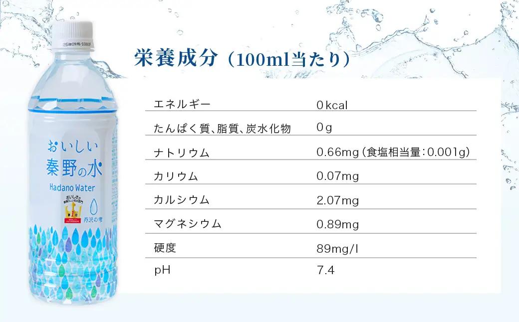 【TVで紹介されました】おいしい秦野の水（500ml×24本）
