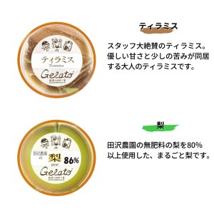 果樹園のジェラートセレクトvol.3 [6種×各1個] 合計6個セット  ジェラート詰合せ アイス詰合せ  [田沢農園] 【010S249】