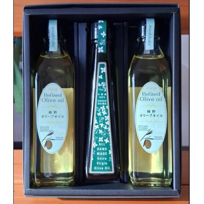ふるさと納税 小豆島町 小豆島産EXバージンオリーブオイル「ハンドメイド」&amp;スペイン産純粋オリーブオイル×2【3本セット】