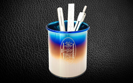 テーブルフィニッシャー（GTbox 06＆amp;S Large／SG3035）マフラー風ペン立て / インテリア ペンスタンド オフィス収納 テールエンド 文房具 / 栗東市 / カキモトレーシング